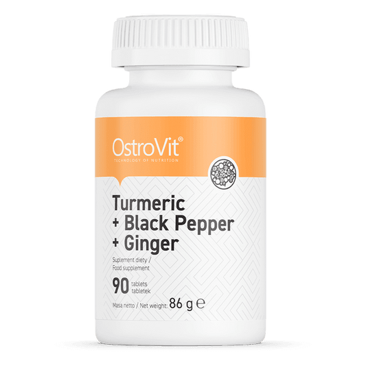 12 x Turmeric + Black Pepper + Ginger 90 Tablets OstroVit