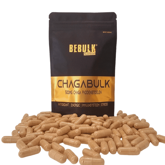 ChagaBulk - Chaga 500mg Paddenstoel - Vegan - BeBulk Nutrition