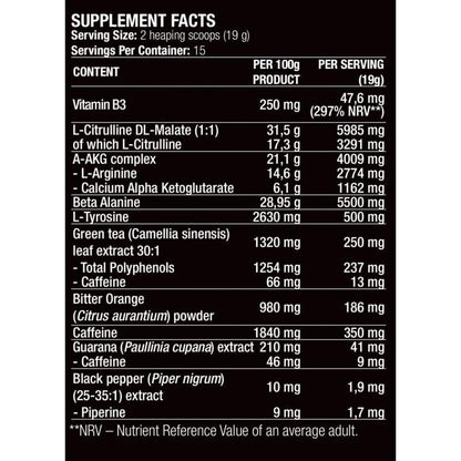 Bulk Blood 300g Pre-Workout Pump - BeBulk Nutrition