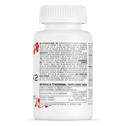 OstroVit Vitamine D3 4000 + K2 100 tabletten